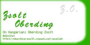 zsolt oberding business card